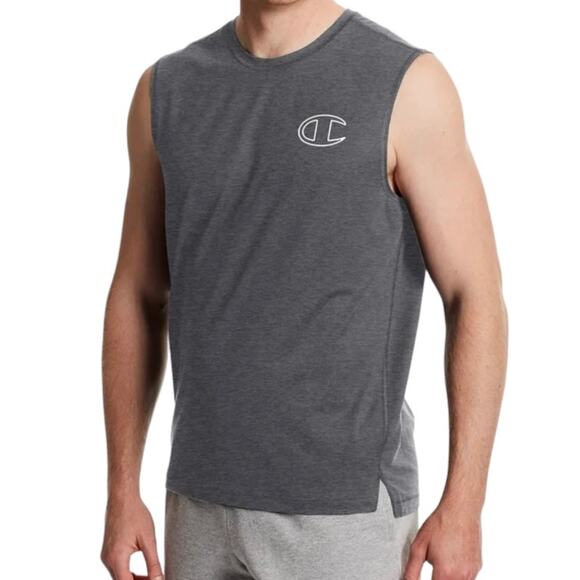 Champion Men’s Sleeveless Moisture Wicking Muscle Active Shirt Gray Size S - Picture 1 of 2